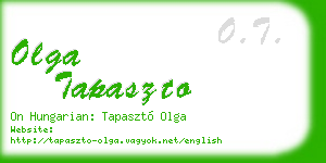 olga tapaszto business card